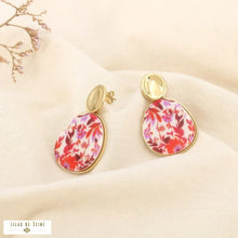 Charger l'image dans la galerie, Boucles Floriane Rouge
