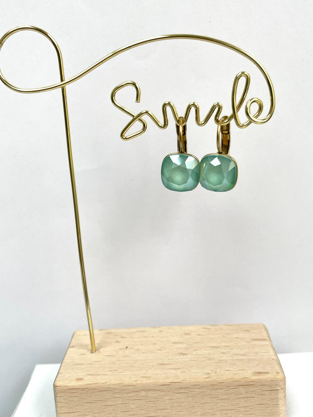 Boucles Alice vert d'eau