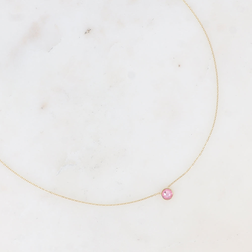 Collier Vanessa rose irisé